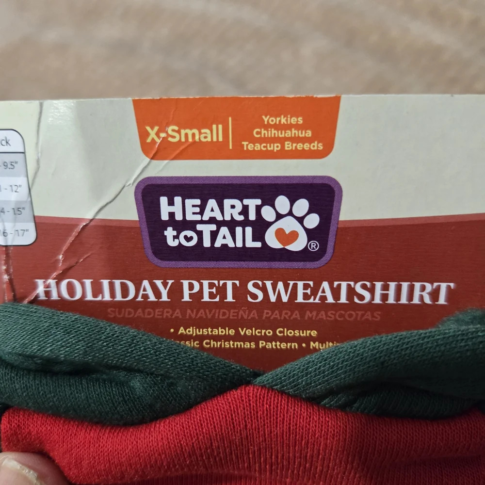 Heart To Tail XS Christmas Dog Sweaters Gnome Gingerbread Holiday Hoodie Lot 2
